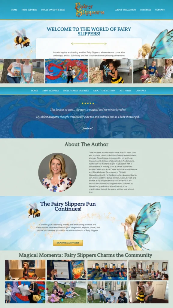 Fairy Slippers website design